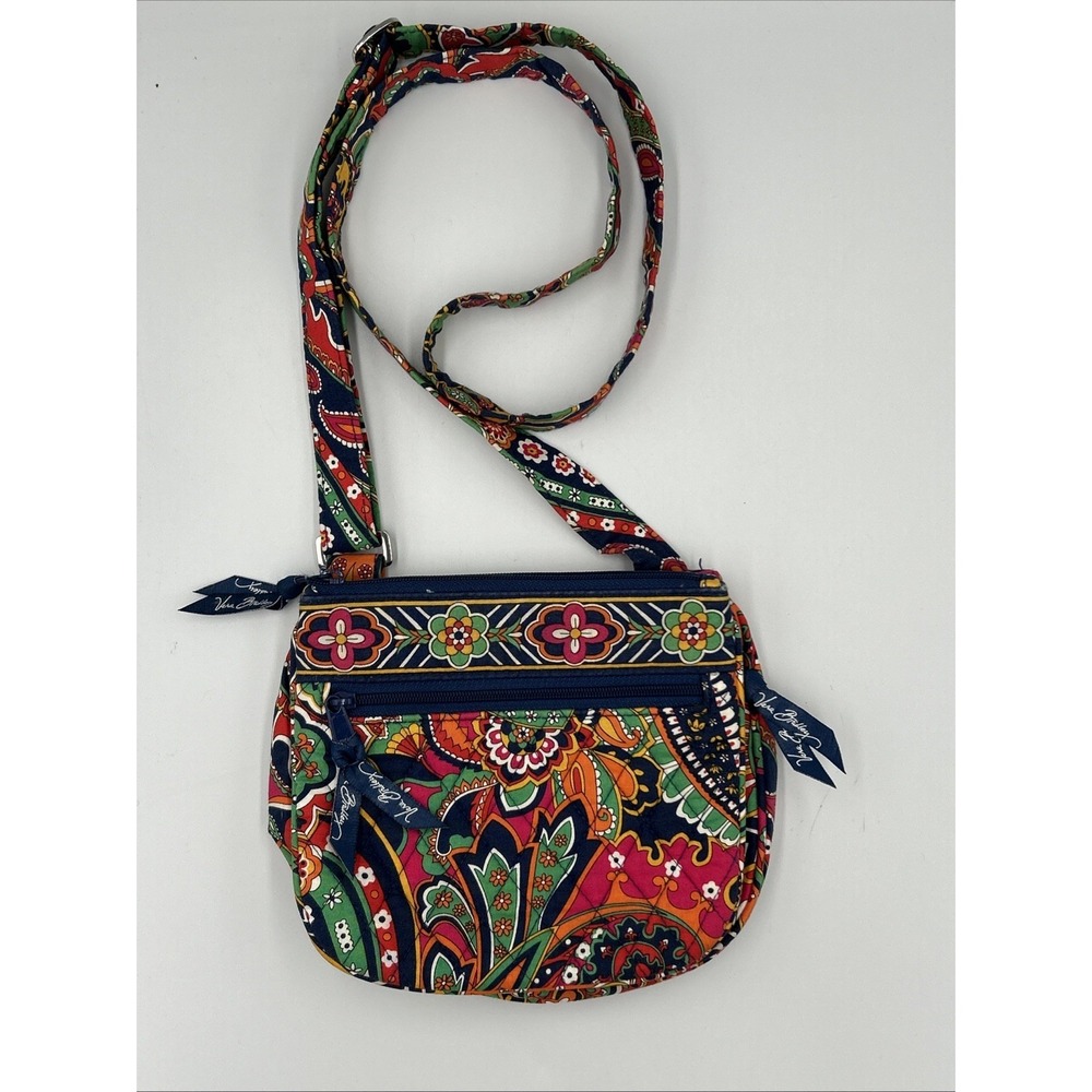 Vera Bradley Venetian Paisleyβ Purse Crossbody Retired Multicolor Adjust Strap